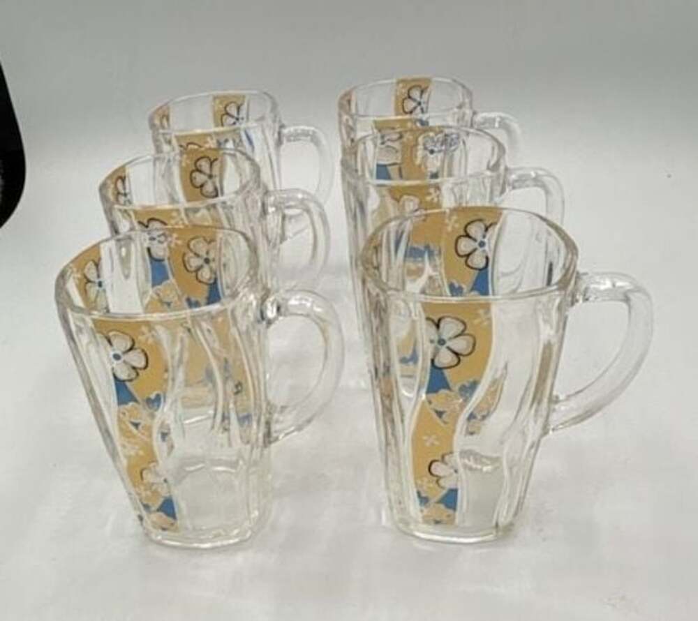 Vintage Cheers Glass Set - set of 6